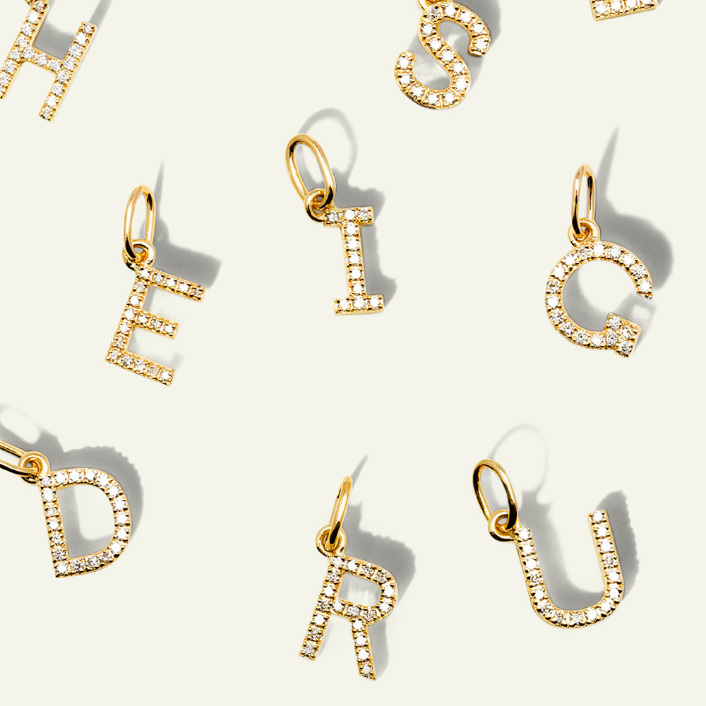 PRE-ORDER Diamond Letter Pendant